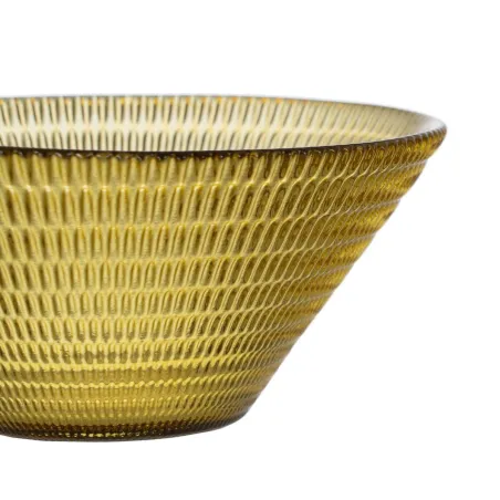Salad Bowl Yellow Crystal 14 x 14 x 6 cm