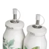 Eļļas un etiķa komplekts GREENS Balts Zaļš Koks Keramika 210 ml 21 x 8,5 x 18 cm 4 Daudzums