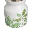 Pot for Kitchen Utensils GREENS Wood Metal Stoneware 12 x 12 x 13 cm