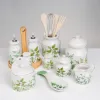 Kannellinen suolasirotin GREENS Valkoinen Vihreä Kivitavara 500 ml 12 x 8,5 x 15 cm