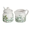 Молочник и сахарница GREENS Белый Зеленый Керамика 250 ml 18,5 x 9 x 10 cm