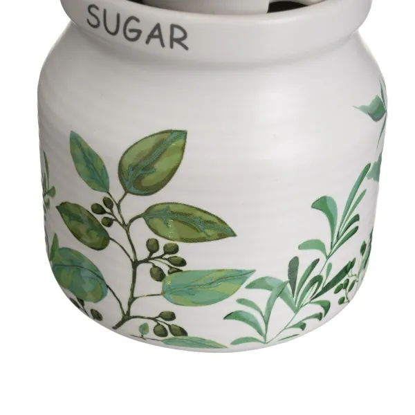 Piena un cukura trauks GREENS Balts Zaļš Keramika 250 ml 18,5 x 9 x 10 cm