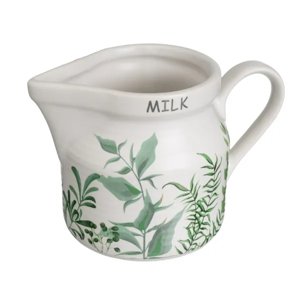Piena un cukura trauks GREENS Balts Zaļš Keramika 250 ml 18,5 x 9 x 10 cm