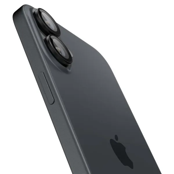 Spigen Optik Pro GLAS.TR EZ Fit Camera Protector 2-Pack - Lens Protector for iPhone 17 / 16 / 16 Plus (2 pcs) (Black)
