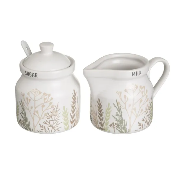 Maitokannu ja sokerikulho GRASS Monivärinen Kivitavara 250 ml 18,5 x 9 x 10 cm
