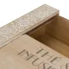 Dėžutė arbatai Balta Natūralus Medžio MDF 24 x 16 x 7,5 cm