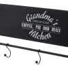 Держатель для полотенец Чёрный Натуральный Железо 38 x 7,5 x 61 cm
