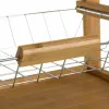 Передвижная тумба Натуральный Металл Бамбук 60 x 36 x 80 cm