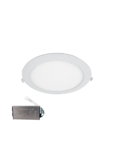 STELLAR LED PANEL ROUND RECESSED MOUNT 24W 2700K+ EMERGENCY KIT