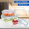 Saliekamo Hermētiski Noslēgto Virtuves Konteineru Komplekts Max Home 6 gb. 23 x 7,5 x 17,5 cm