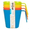 Set of Mugs Aktive Multicolour 390 ml Picnic 24 Units 4 Pieces