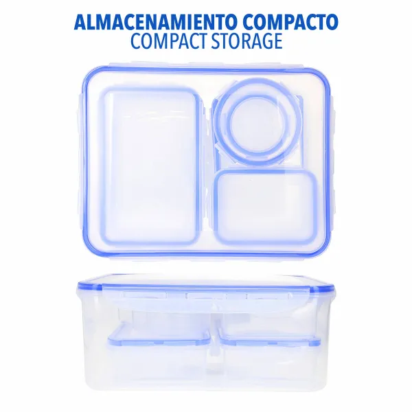 Set of Stackable Hermetically-sealed Kitchen Containers Max Home 29 x 12 x 20 cm 6 Units