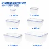 Stacionarių hermetiškai uždarytų virtuvinių konteinerių rinkinys Max Home 27 x 12 x 20 cm 6 vnt.