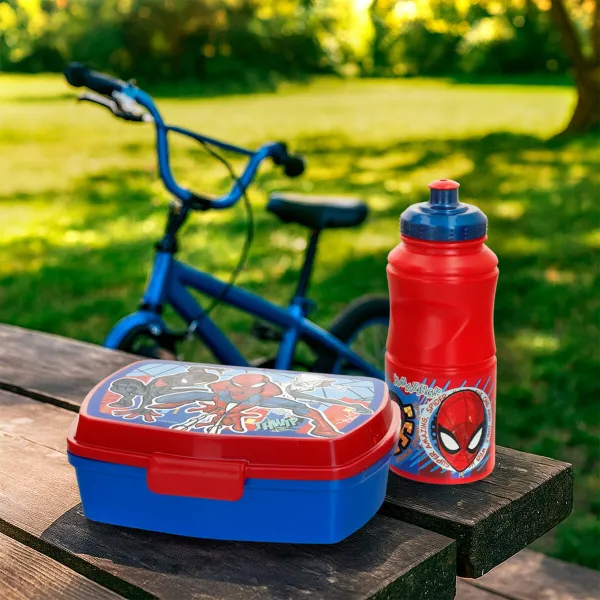 Pusdienu Kastīte ar Piederumiem Spider-Man Plastmasa 380 ml 17 x 5,5 x 13,5 cm (6 gb.)