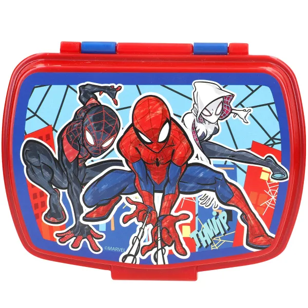 Pusdienu Kastīte ar Piederumiem Spider-Man Plastmasa 380 ml 17 x 5,5 x 13,5 cm (6 gb.)
