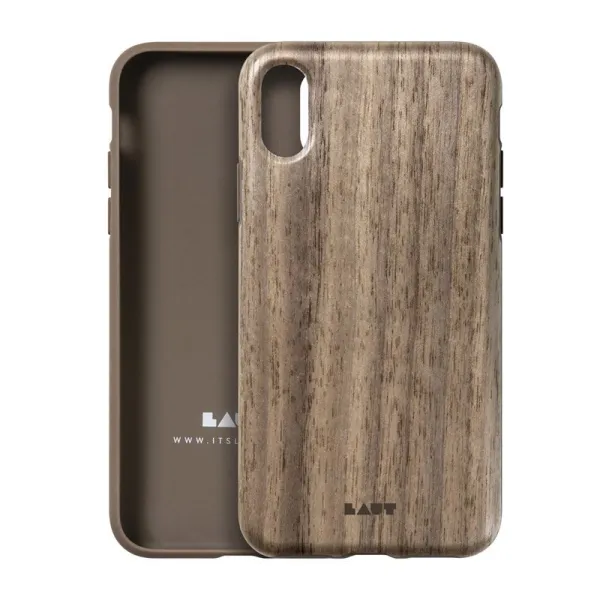Laut PINNACLE - Case for iPhone XR with natural wood (Walnut)