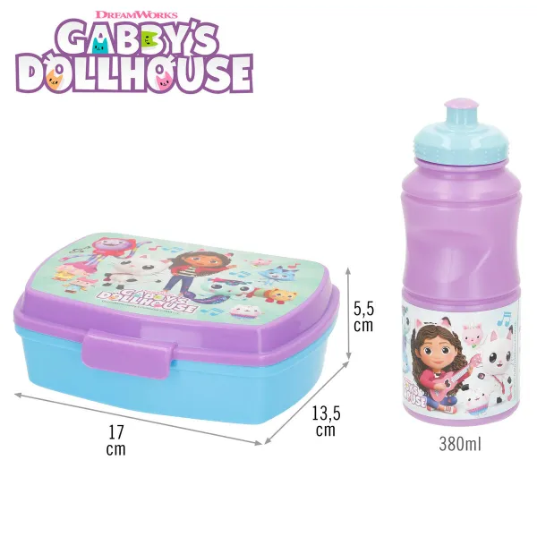 Priešpiečių dėžutė su priedais Gabby's Dollhouse Plastmasinis 380 ml 17 x 5,5 x 13,5 cm (6 vnt.)