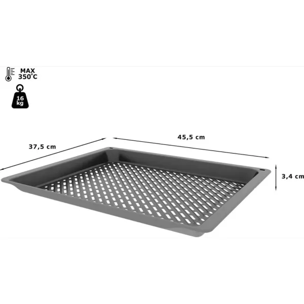 Krāsns Veidne BOSCH HEZ629070 Antracīts Metāls (4,5 cm) (37,4 cm)
