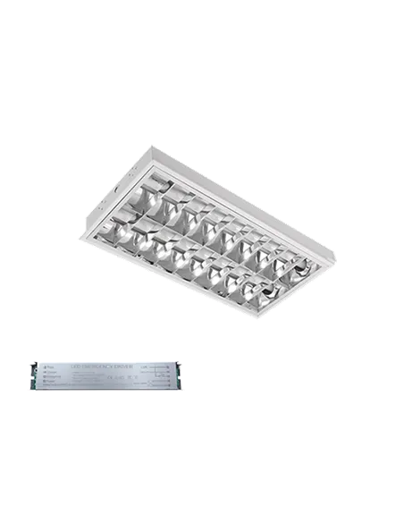 LENA-V WITH LED (600MM) 2X9W 4000K RECESSED MOUNTING 595X295mm WITH BLOCK