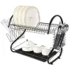 Draining Rack for Kitchen Sink Feel Maestro MR-1025-38-BLACK 38 x 24 x 39 cm Black