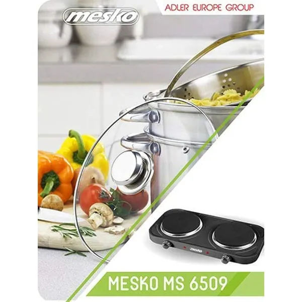 Elektroninen Keittolevy Adler MS 6509 Musta 2000 W