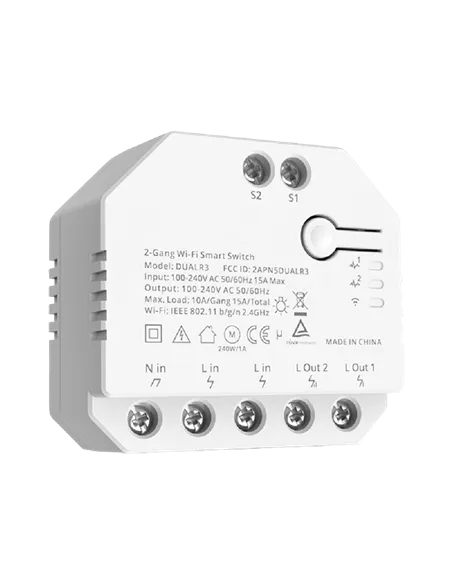 DUALR3-195009 2-GANG WI-FI SMART SWITCH