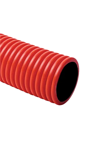 FLEXIBLE DOUBLECOAT CORRUGATED PIPE Ф52/Ф63 RED