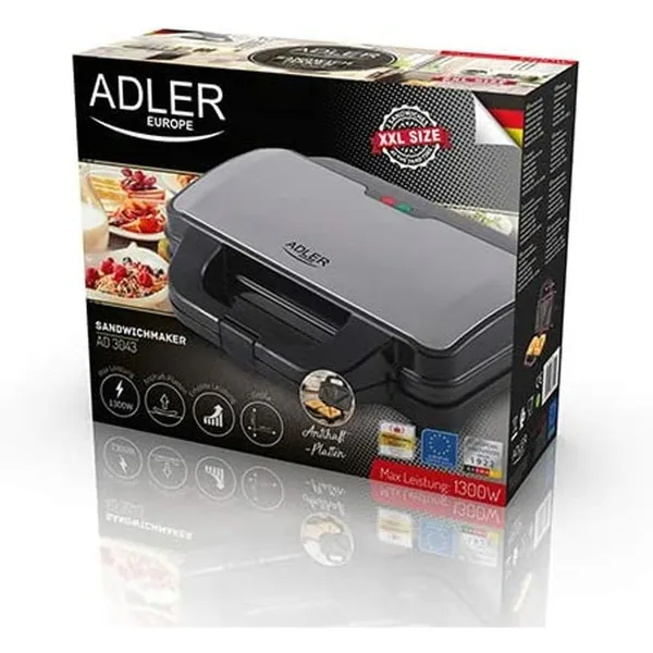 Sumuštinių keptuvė Adler AD 3043 Juoda Spalvotas 1300 W