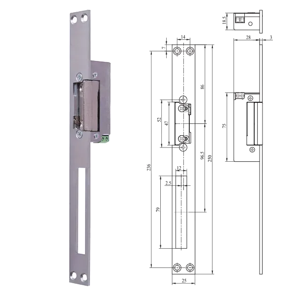 ELECTROMAGNETIC STRIKE PLATES 6-12V AC/DC