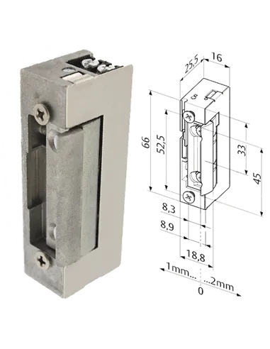 ELECTROMAGNETIC STRIKE PLATES 8-16V AC/DC