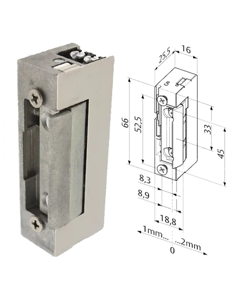 ELECTROMAGNETIC STRIKE PLATES 8-16V AC/DC