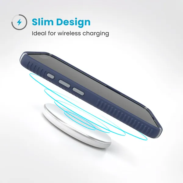 Speck Presidio2 Grip - iPhone 16 Case (Coastal Blue / Dust Gray / White)