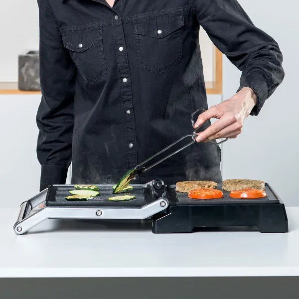Sviestmaižu Aparāts Black & Decker BXGF2200E Melns Alumīnijs 2200 W