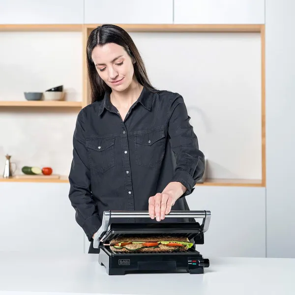 Voileipäkone Black & Decker BXGF2200E Musta Alumiini 2200 W