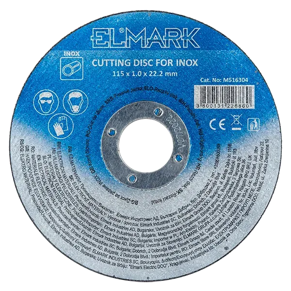 CUTTING DISC METAL A60T INOX 125x1.0x22.2mm