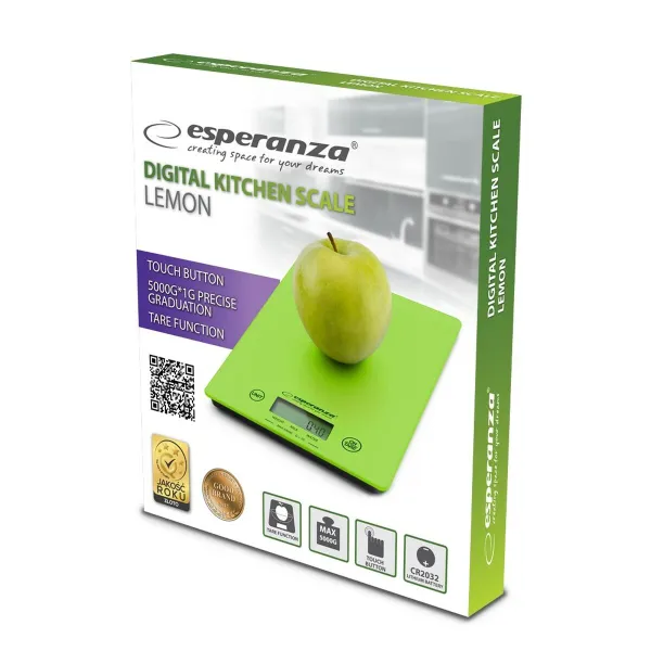 Keittiövaaka Esperanza EKS002G Vihreä 5 kg