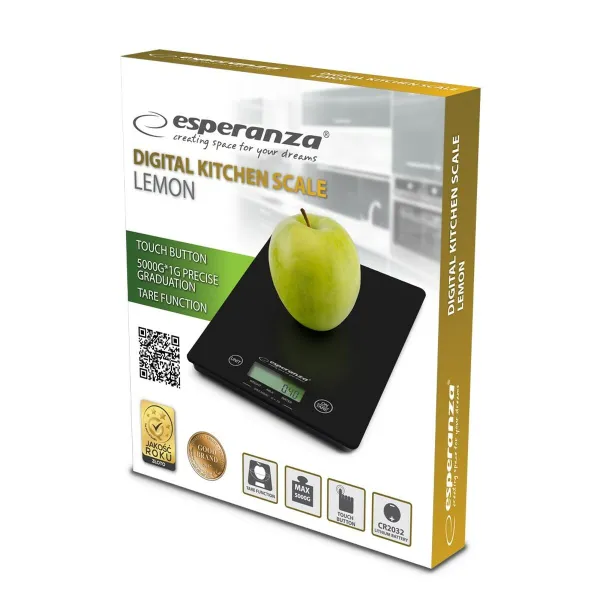 Keittiövaaka Esperanza EKS002K Musta 5 kg