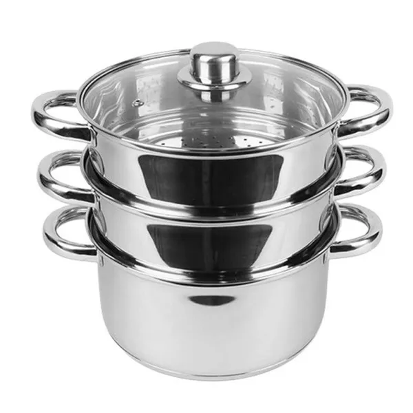 Steamer with Pan Feel Maestro MR-2900-18 Steel Glass Stainless steel 2 L
