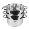 Steamer with Pan Feel Maestro MR-2900-18 Steel Glass Stainless steel 2 L