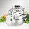 Пароварка с кастрюлей Feel Maestro MR-2900-18 Сталь Cтекло Нержавеющая сталь 2 L