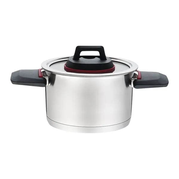 Puodai su dangteliu Feel Maestro MR-3530-22 Raudonai juoda Plienas Nerūdijantis plienas Plastmasinis Ø 22 cm 4,2 L