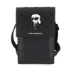 Karl Lagerfeld Saffiano Monogram Ikonik - Phone crossbody bag (black)