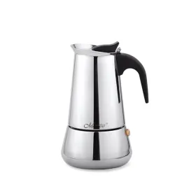 Itāļu Kafijkanna Feel Maestro MR-1660-6 Melns Sudrabains Nerūsējošais tērauds 18/10 300 ml 6 Tasītes