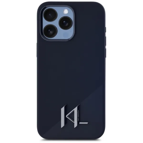 Karl Lagerfeld Silicone Shadow Metal Initial MagSafe - Case for iPhone 15 Pro Max (black)
