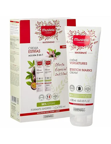 Anti-Stretch Mark Cream Mustela 48623 3-in-1 (2 x 250 ml)