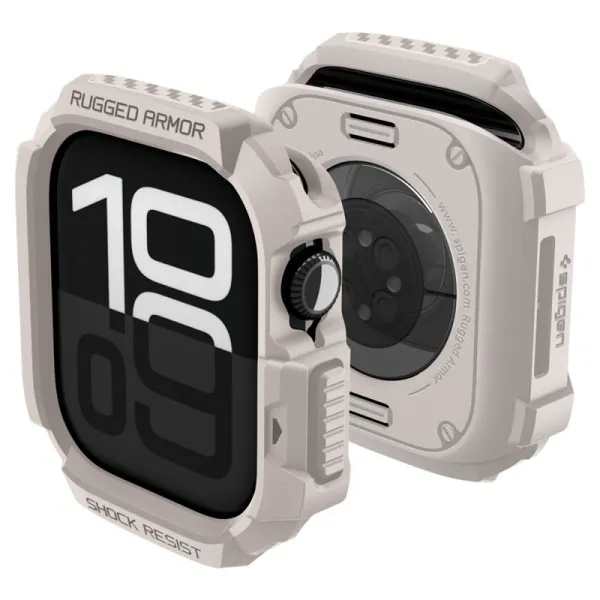 Spigen Rugged Armor V2 - Case for Apple Watch 10/11 42 mm (Dune Beige)