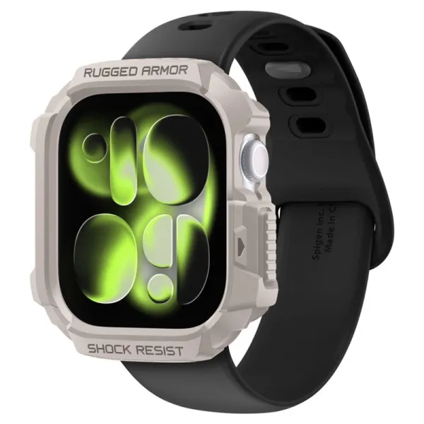Spigen Rugged Armor V2 - Case for Apple Watch 10/11 42 mm (Dune Beige)
