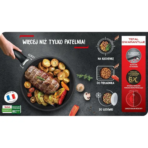 Keptuvė Tefal L7637732 Juoda Aliuminis