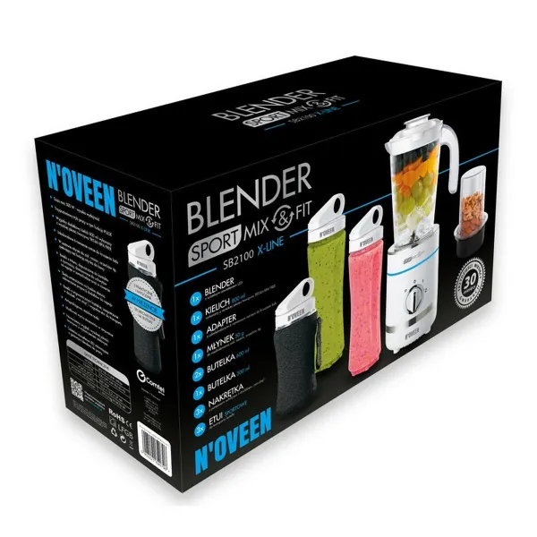 Миксер с колбой N'oveen SB2100 Белый 500 W 800 ml