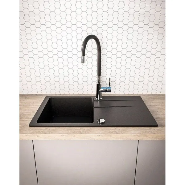 Viendaļīga izlietne Maidsinks 070 242 101LC Melns